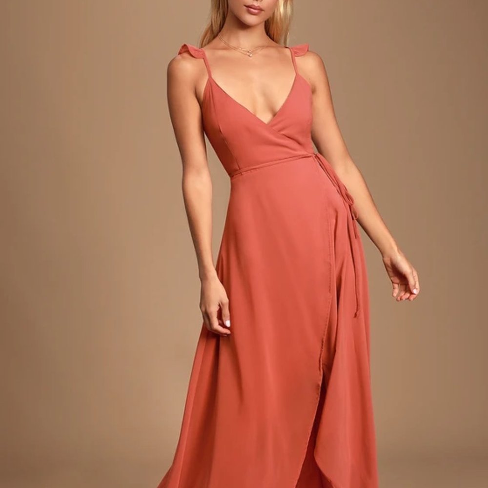 Lulu's High-Low Wrap Dress
